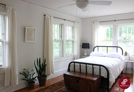 Linen curtains
