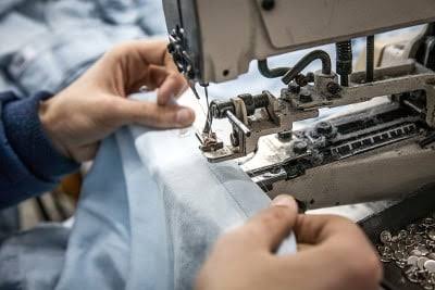 Finishing the hem
