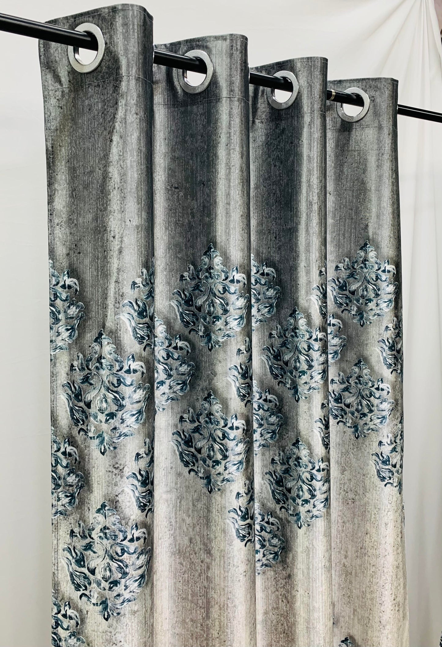 Armani Digital Print Curtain - Grey - PARDEWALE.in