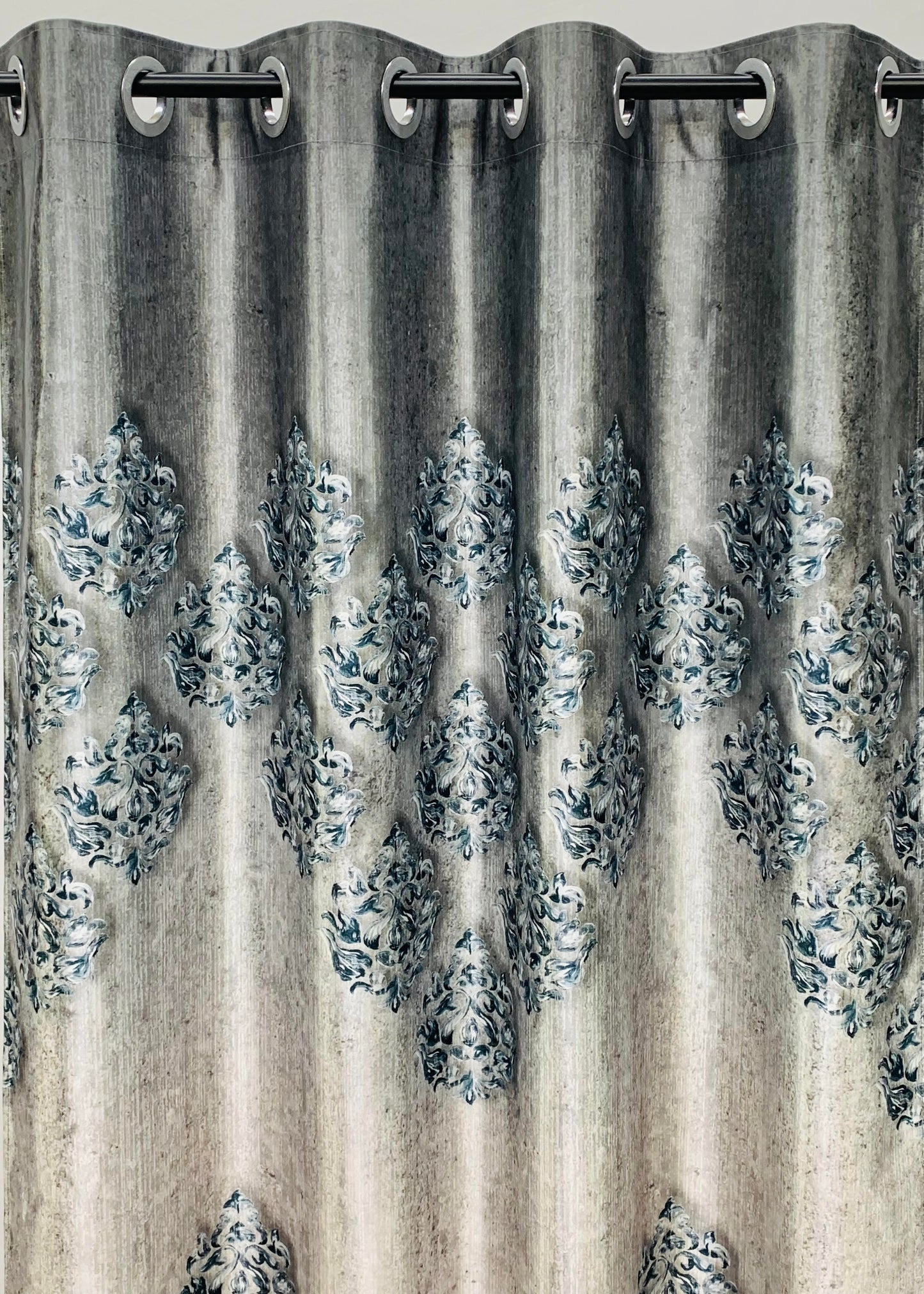 Armani Digital Print Curtain - Grey - PARDEWALE.in