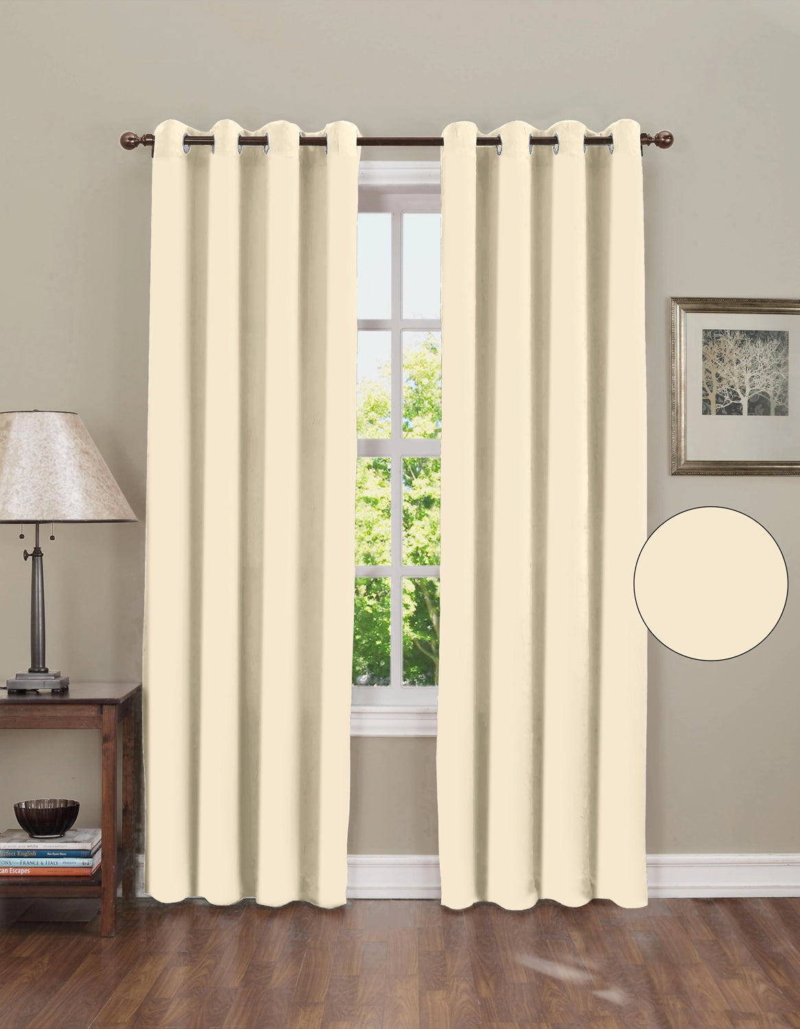 Blackout Plain Curtain Cream