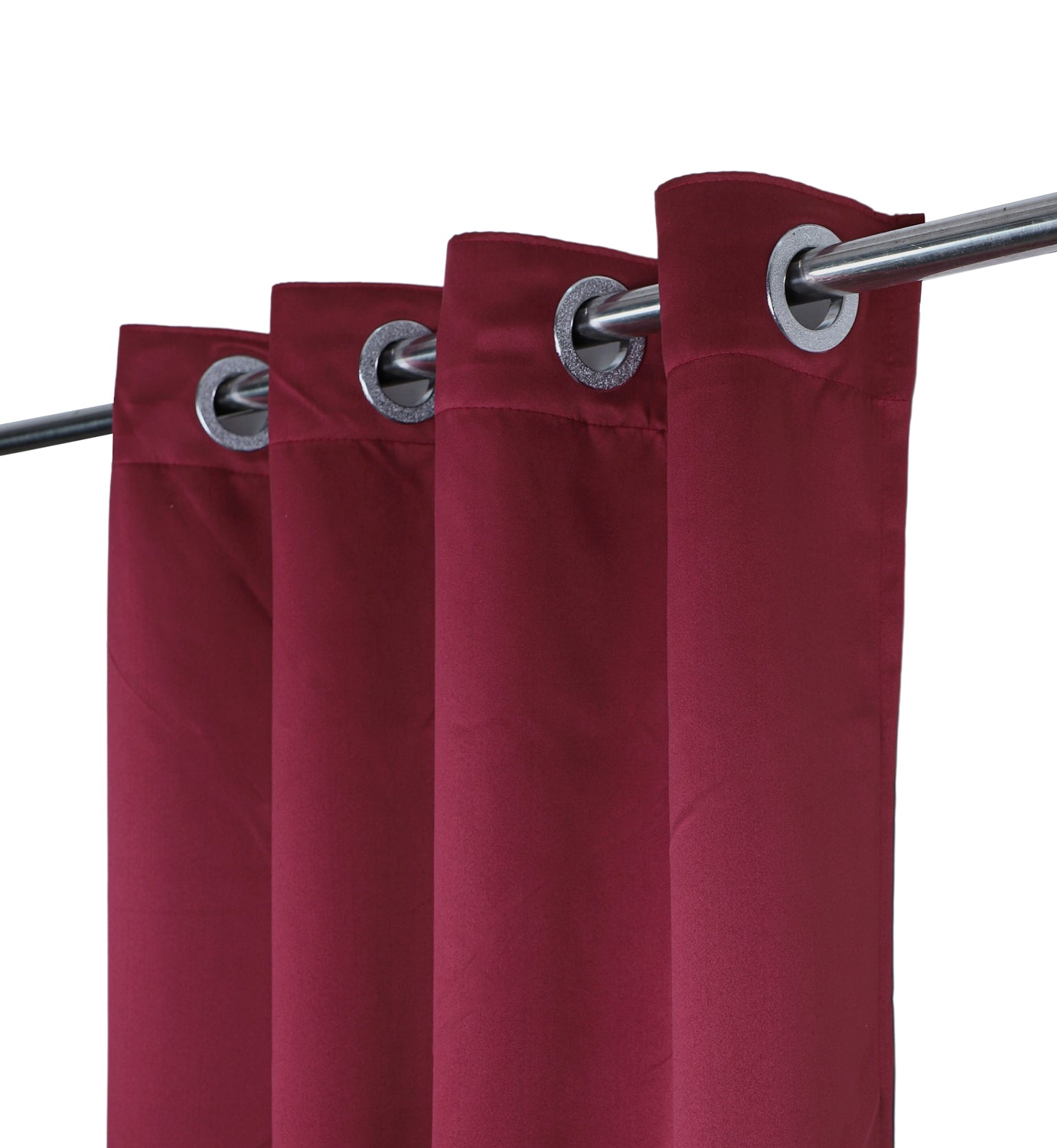 Blackout Plain Curtain Maroon Colour