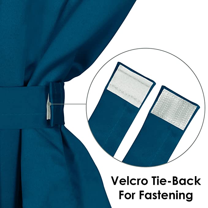 blackout plain navy blue curtain