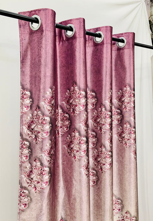 Armani Digital Print Curtain - Wine - PARDEWALE.in