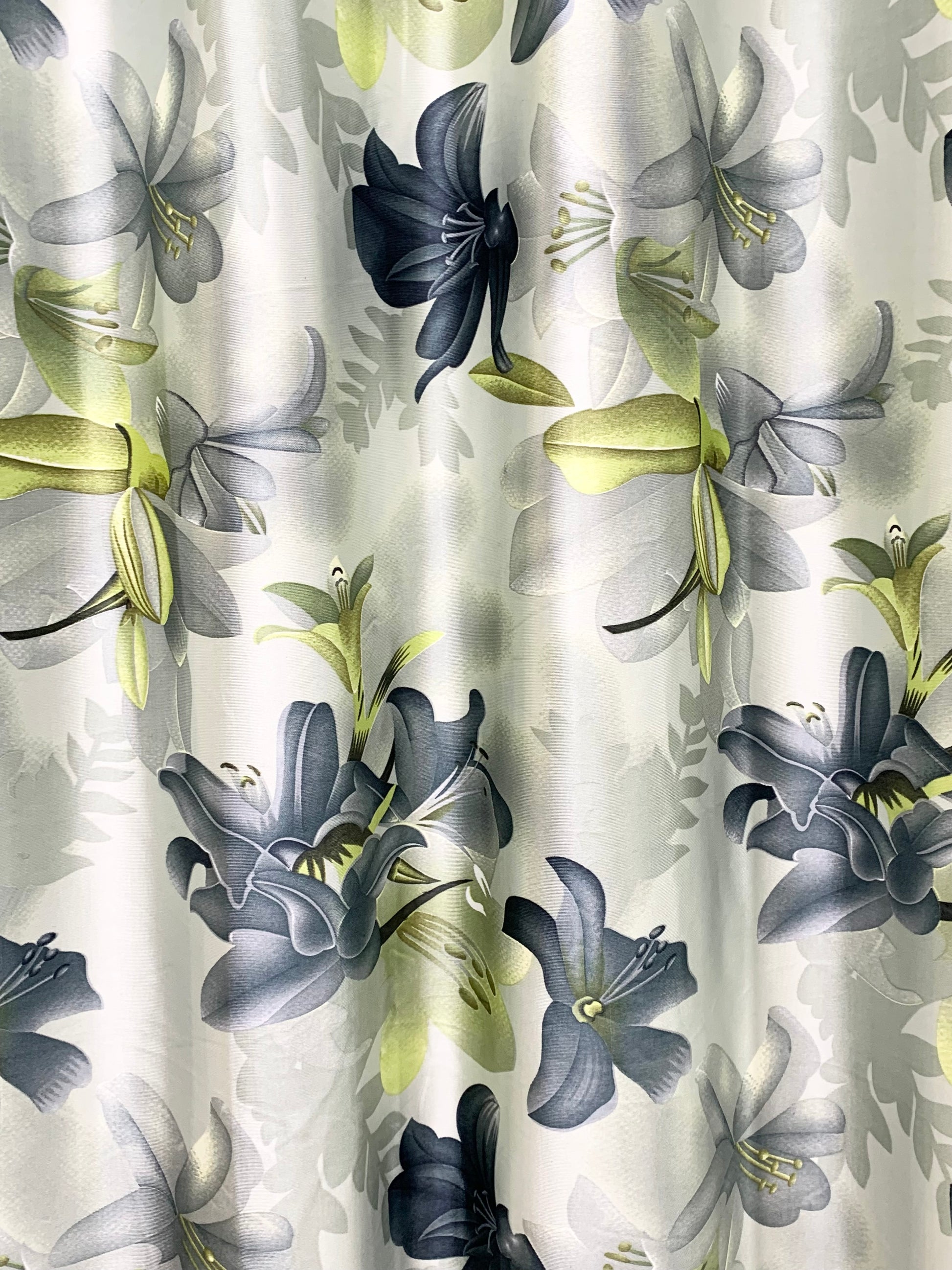 Swiss Orchid Printed Curtain - Grey - PARDEWALE.in