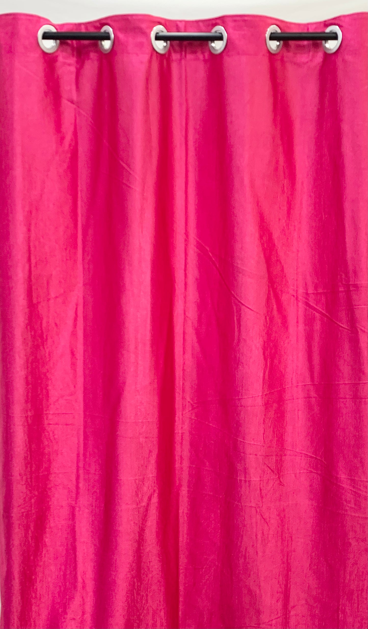 Long Crush Plain Curtain - Pink - PARDEWALE.in