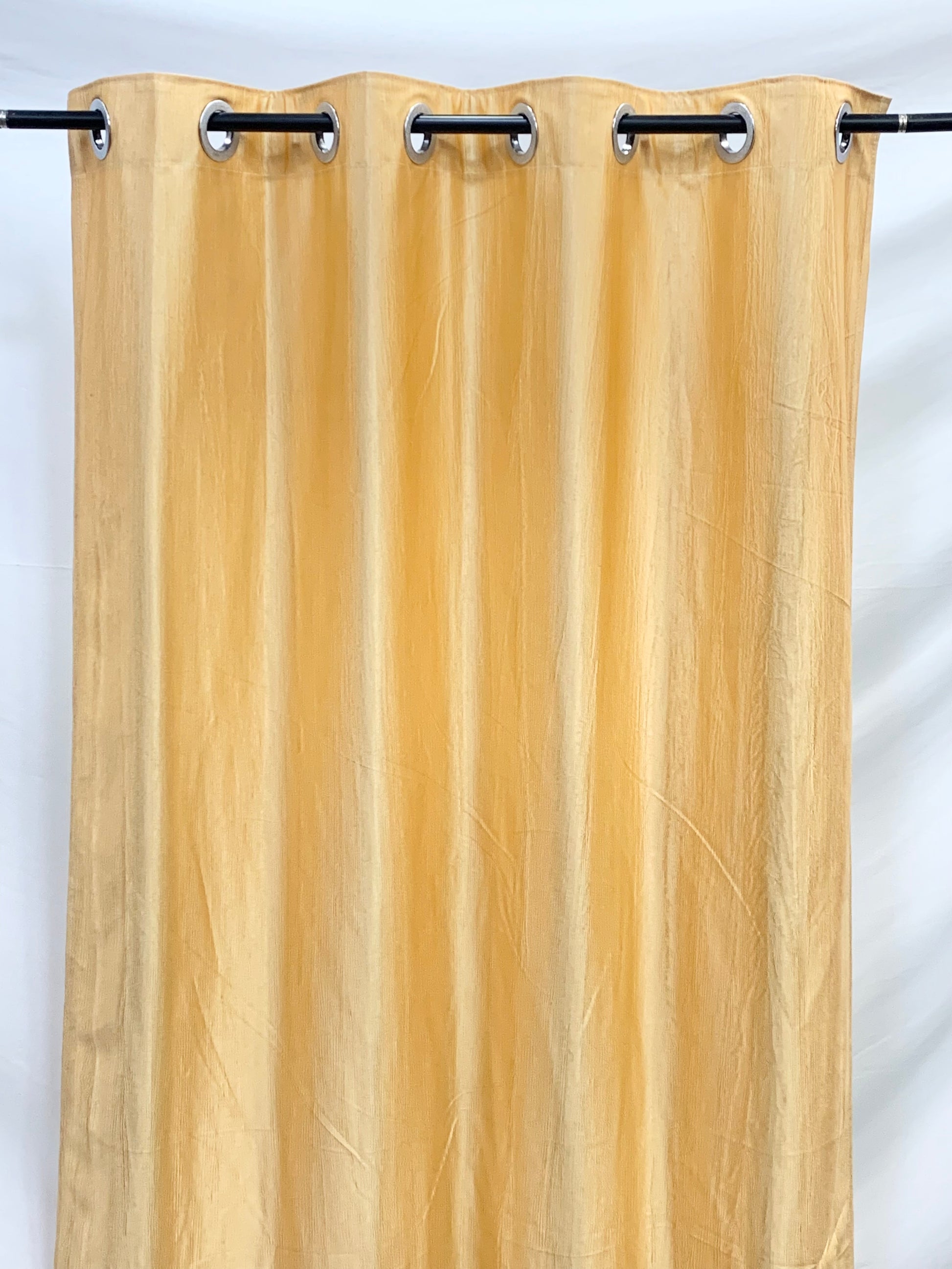 Long Crush Plain Curtain - Gold - PARDEWALE.in