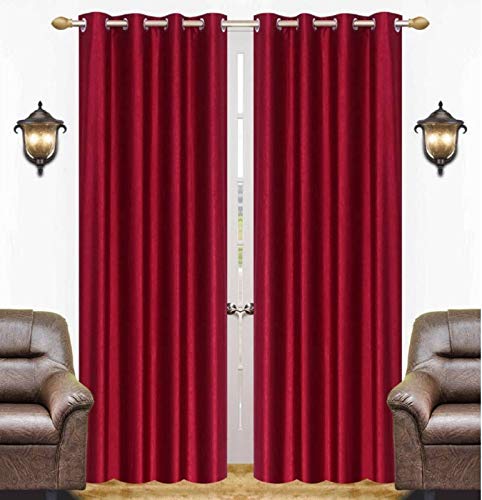 Long Crush Maroon Curtain - Maroon - PARDEWALE.in