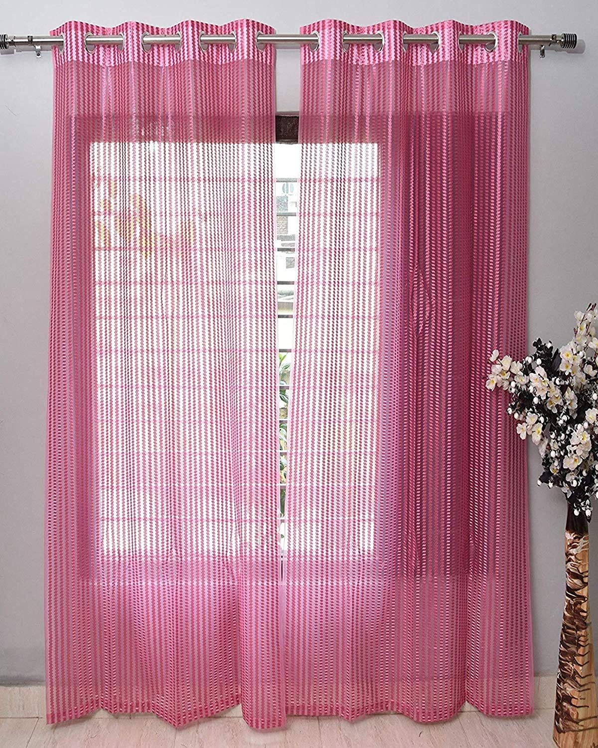Sheer Net (Tissue) - Pink - PARDEWALE.in
