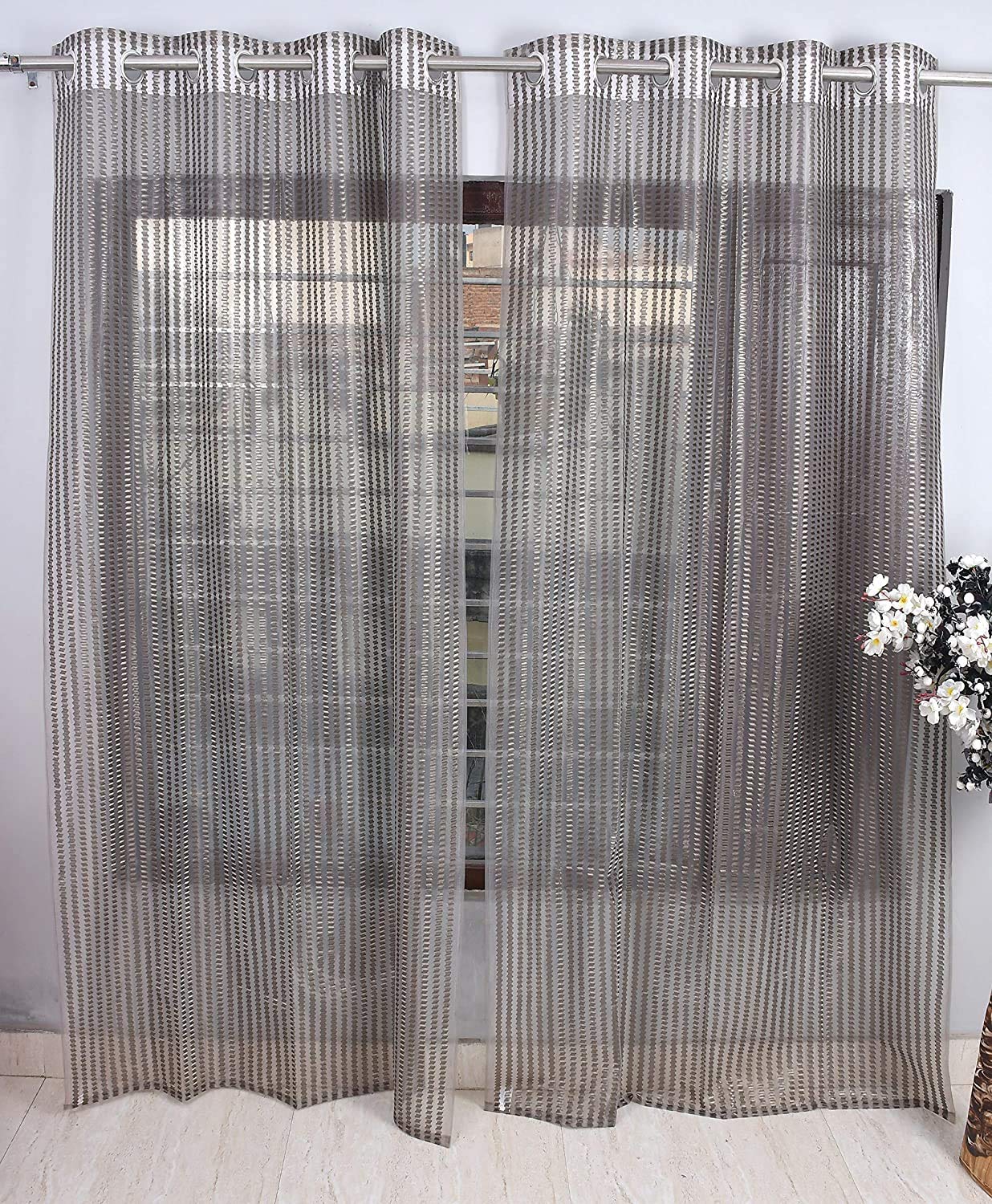 Sheer Net (Tissue) - Grey - PARDEWALE.in