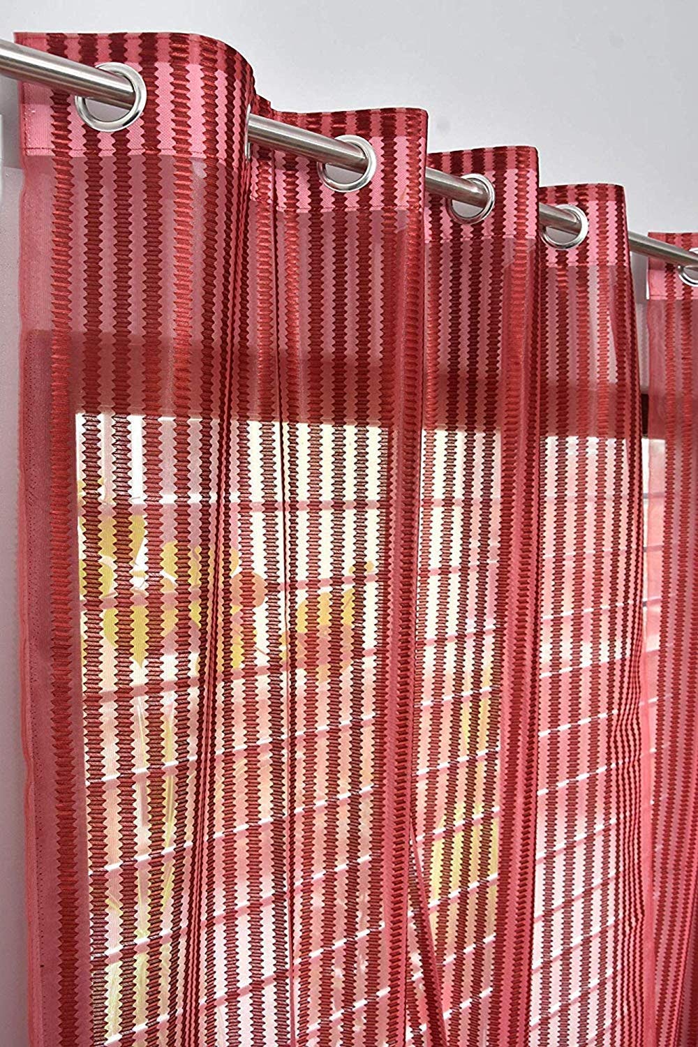 Sheer Net (Tissue) - Maroon - PARDEWALE.in