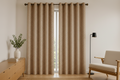 Textured Curtain - Premiun Quality - Light Brown - Pack of 1