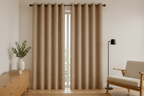 Textured Curtain - Premiun Quality - Light Brown - Pack of 1
