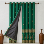 Cotton - Room darkening Floral curtains - Pack of 1 Curtain