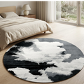 Panda theme rug design - Circle - Premium Wool Carpet