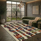 Beautiful mixed geometric pattern for modern homes - Rectangle - Premium Wool Carpet