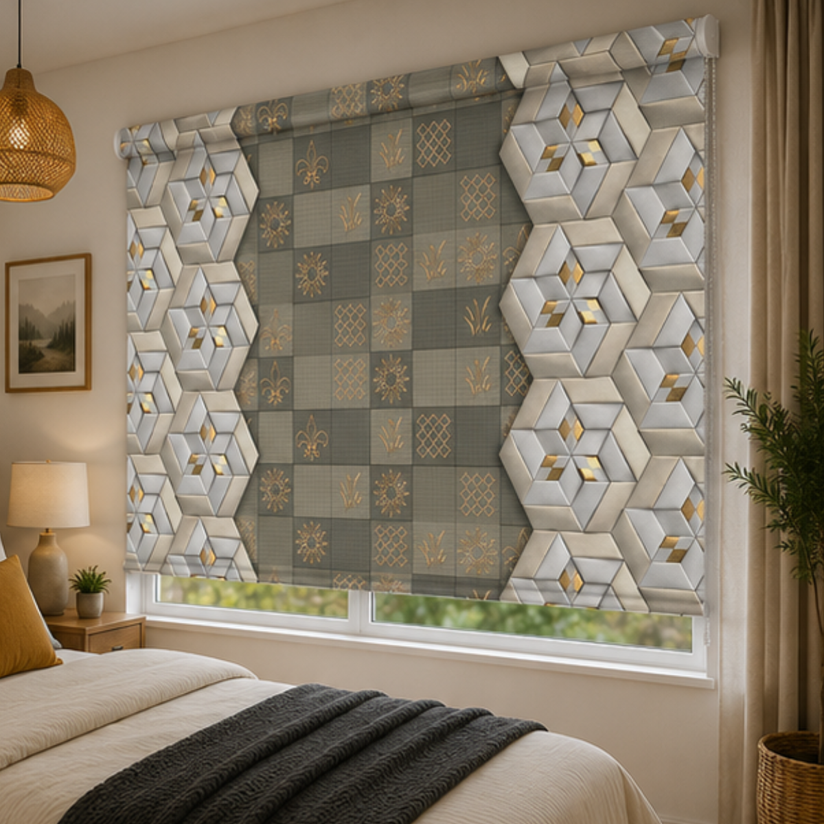 Geometric pattern design | Roller & Roman Blinds | Premium Quality Prints