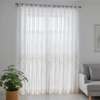 Linen Sheer - Ombre Creeper Print - Pack Of 1 Curtain