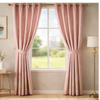 Cotton - Room Darkening Floral light pink Curtains - Pack of 1 Curtain