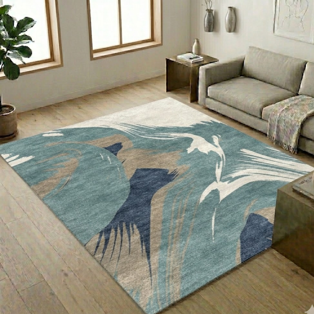 Abstract mixed color rug design for luxury homes - Rectangle - Premium Wool Carpet