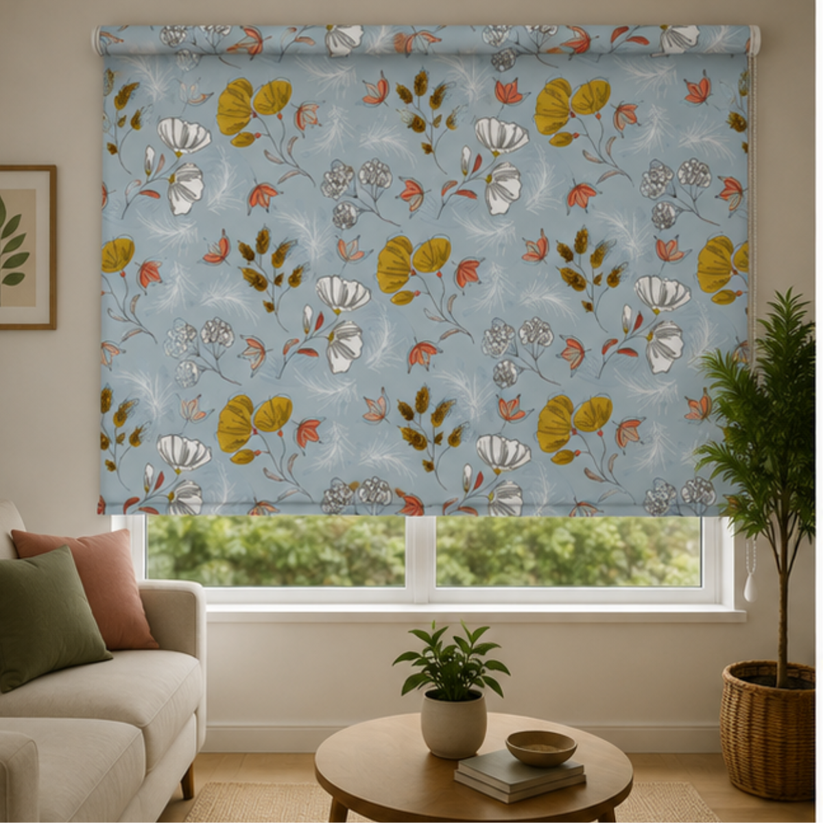 Flower theme design  | Roman & Roller blind | Premium Blinds for Aesthetic Homes