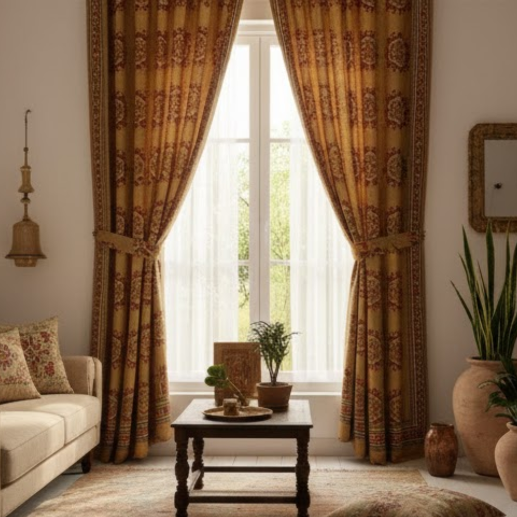 Shop Cotton Light - Room Darkening Floral Curtains Online