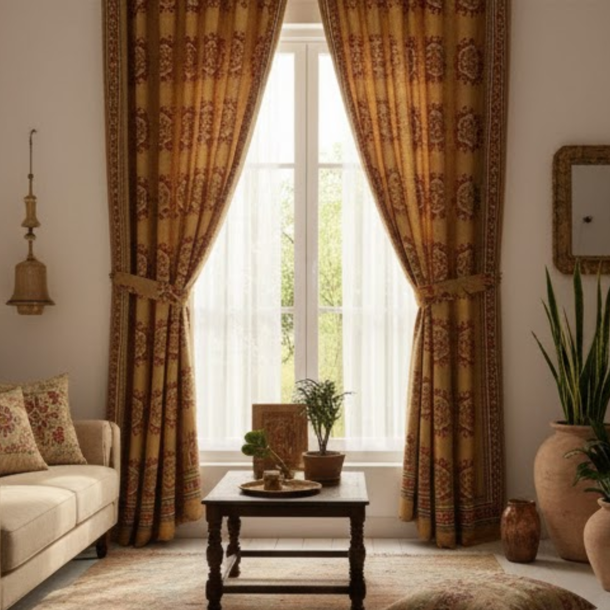 Shop Cotton Light - Room Darkening Floral Curtains Online