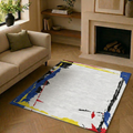 Painting canvas theme rug design - Square - Premium Wool Carpet