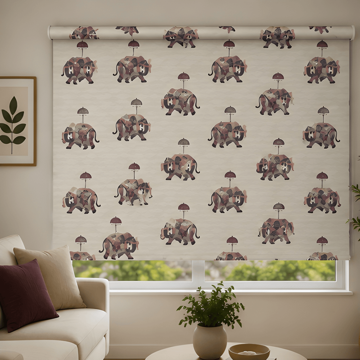 Elephant design blinds | Roller & Roman Blinds | Premium Quality Prints