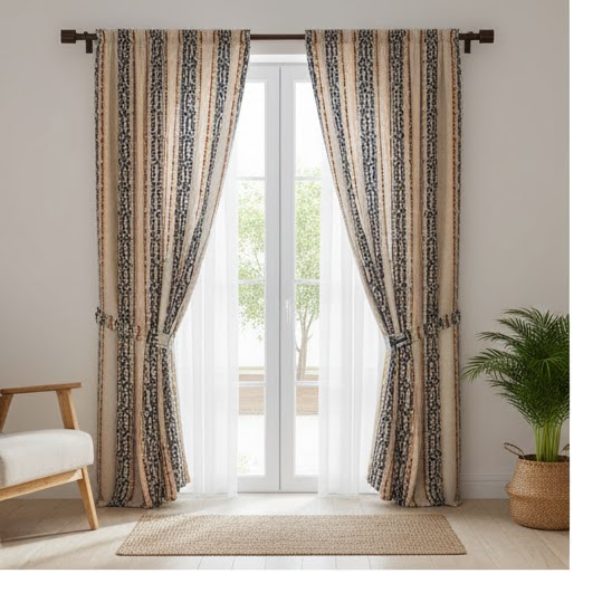 Shop Room Darkening Ikat Prints Curtains