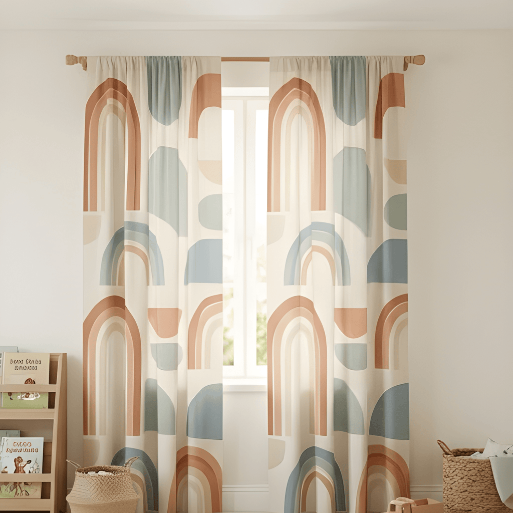 Elegant Geometric Printed Curtain– Premium 100% Polyester - Pack Of 1 Curtain