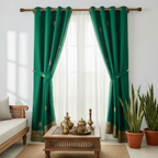Cotton - Room darkening Floral curtains - Pack of 1 Curtain