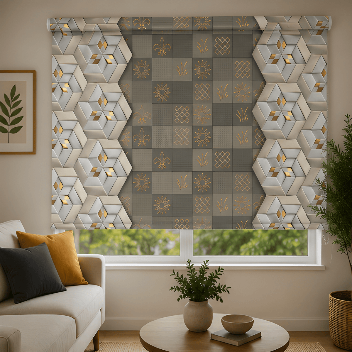 Geometric pattern design | Roller & Roman Blinds | Premium Quality Prints