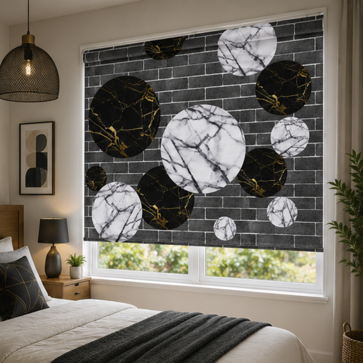 Modern geometric theme design | Roller & Roman Blinds | Premium Quality Prints