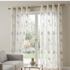 buy floral patterned linen curtains