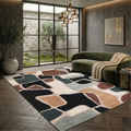 Mixed color geometric pattern design for modern villas - Rectangle - Premium Wool Carpet