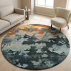 Mixed color rug pattern - Circle - Premium Wool Carpet