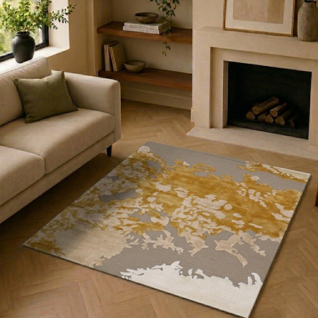 Mixed color pattern rug design - Square - Premium Wool Carpet