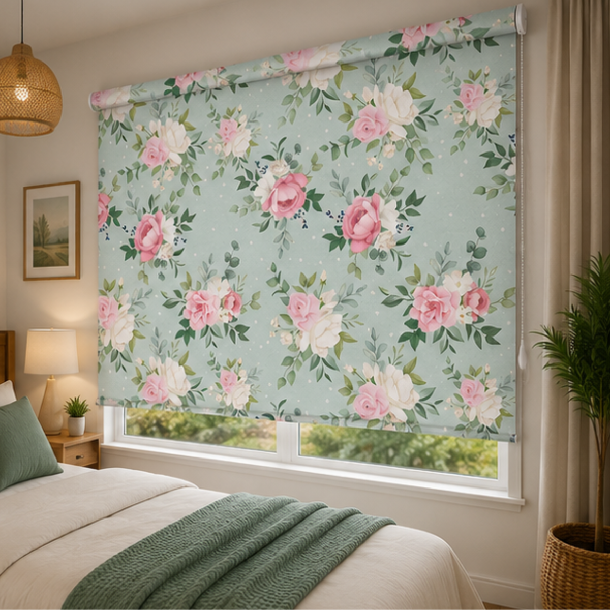 Pink lotus flower design | Roller & Roman Blinds | Premium Quality Prints