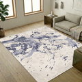 Painting style rug design  - Rectangle - Premium Wool Carpet