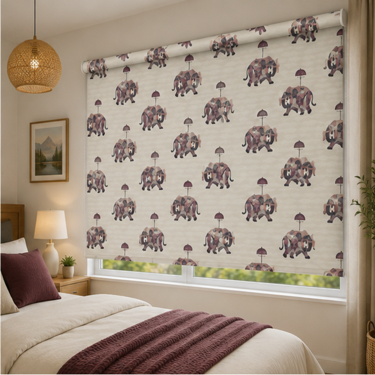 Elephant design blinds | Roller & Roman Blinds | Premium Quality Prints