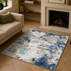 Abstract mixed color rug design - Square - Premium Wool Carpet