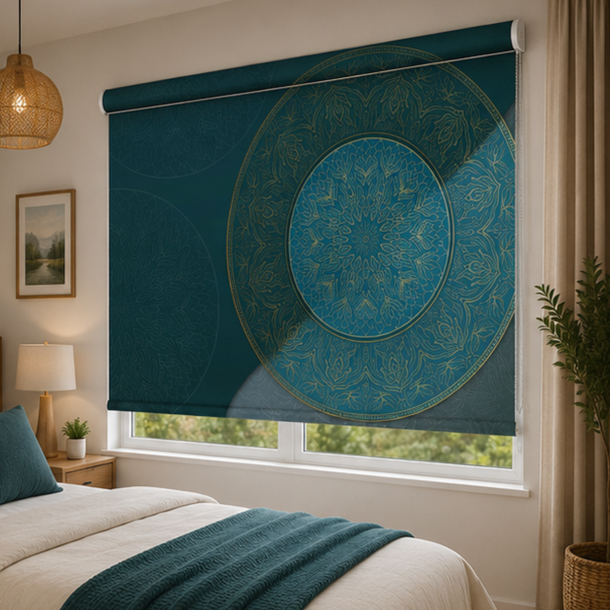 Geometric design for modern homes  | Roller & Roman Blinds | Premium Quality Prints