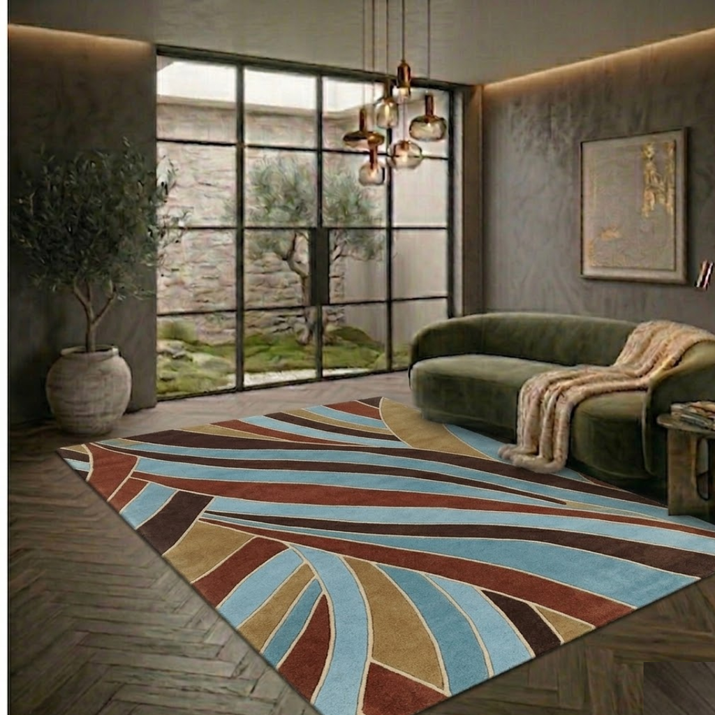 Beautiful mixed color design - Rectangle - Premium Wool Carpet