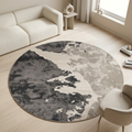 Abstract mixed color design - Circle - Premium Wool Carpet