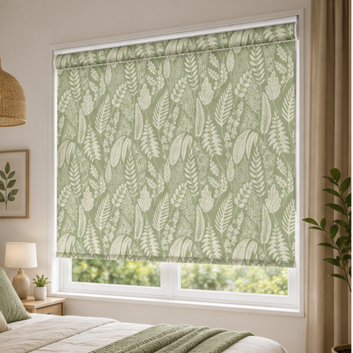Leaf theme Blinds design | Roller & Roman Blinds | Premium Quality Prints