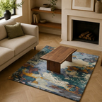 Mixed color painting theme rug  -  Square  - Premium Wool Carpet