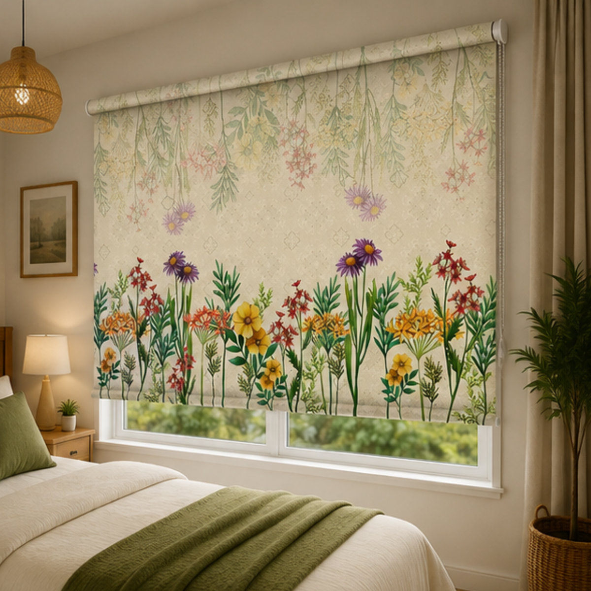 Aesthetic flower design | Roller & Roman Blinds | Premium Quality Prints