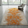 Orange & Cream Rug Pattern - Rectangle - Premium Wool Carpet