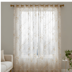Linen Sheer -  Floral curtains Print - Pack Of 1 Curtain